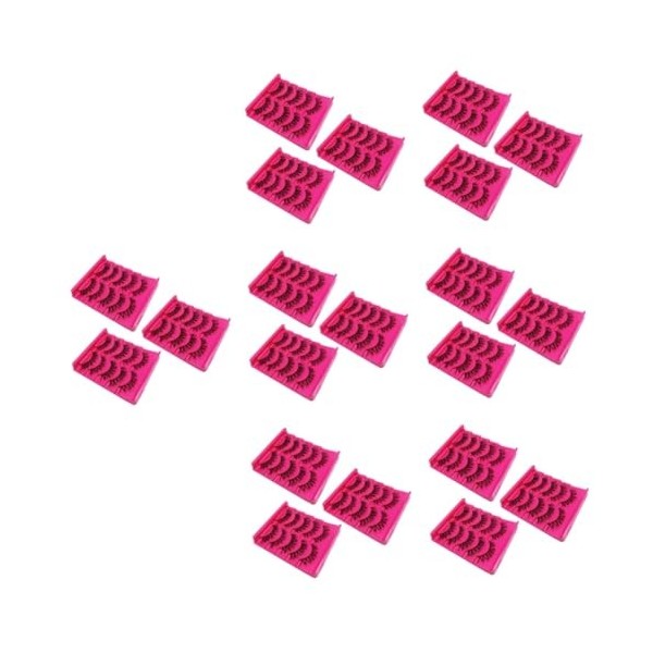 FRCOLOR 75 Paires Faux Cils Cil Volume Épais Cils Denses Cils Réutilisables Multicouche Cheveux Faits à La Main De Tige Trans