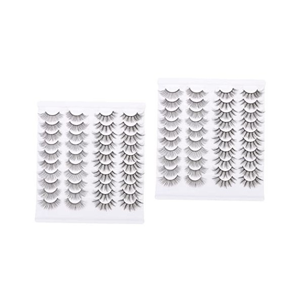 POPETPOP 60 Paires Faux Cils Artificiels Faux Cils Naturels Costumes Pour Femmes Costume Noir Fouetter Trousse Dextension De