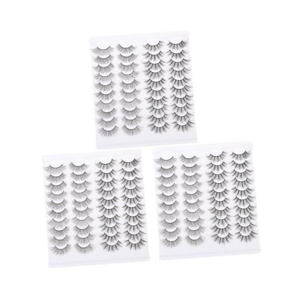 POPETPOP 60 Paires Faux Cils Artificiels Faux Cils Naturels Costumes Pour Femmes Costume Noir Fouetter Trousse Dextension De