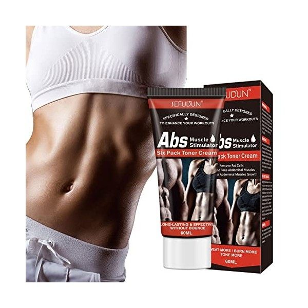 Crème de stimulation musculaire ABS puissante anti-cellulite pour les muscles - Lot de 6 crèmes tonifiantes pour brûler les g