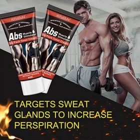 Crème de stimulation musculaire ABS puissante anti-cellulite pour les muscles - Lot de 6 crèmes tonifiantes pour brûler les g