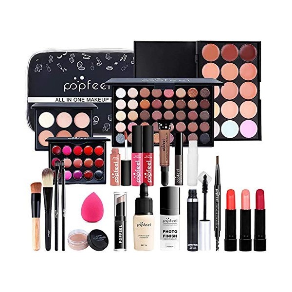 Professional Makeup Coffret Maquillage, Cosmetics Set de Maquillage, Kit Maquillage Femme Complet en Un Brillant À Lèvres Far