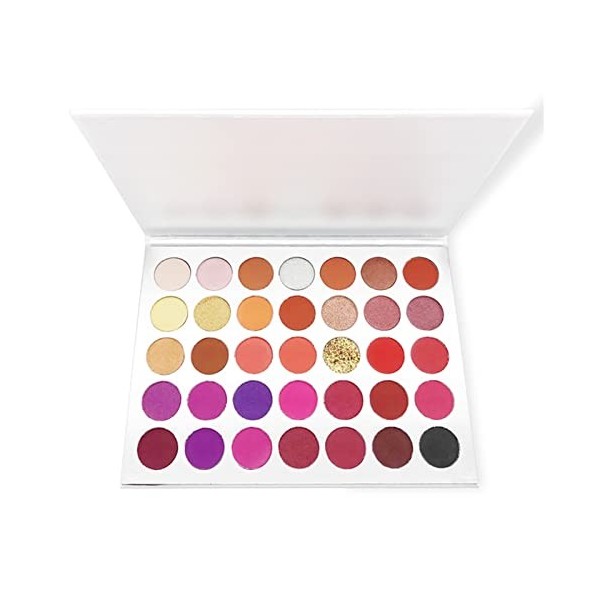 DUnLap Palette de beauté 35 Couleurs à paupières Mates à paupières Hautes pigments Longue durée Durable Maquillage sur Mesure