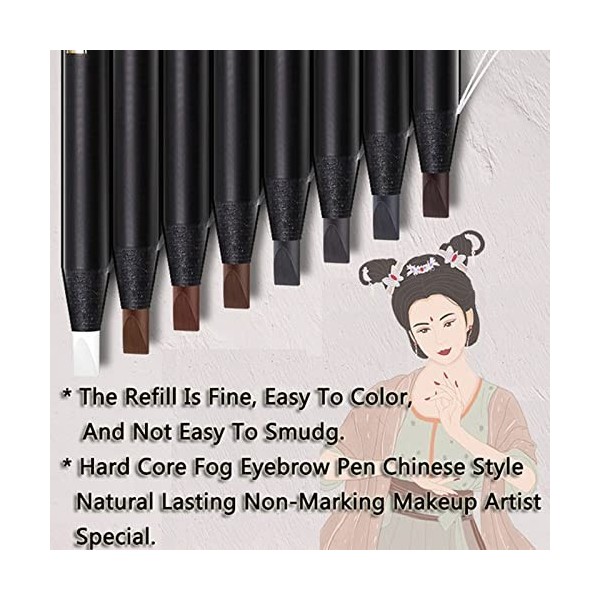 THetie Eye Liner 8 Couleurs Set épluchant Crayon Crayon cosmétique Crayon à paupières de Tatouage Blanc Durable Tatouage étan