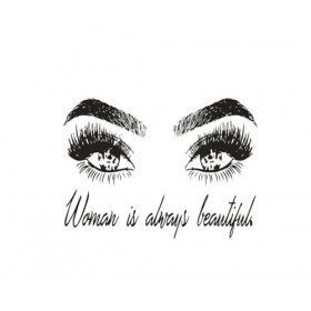 Extensions de cils autocollant dart mural lettrage de beauté autocollant mural sourcils maquillage Studio vinyle autocollant