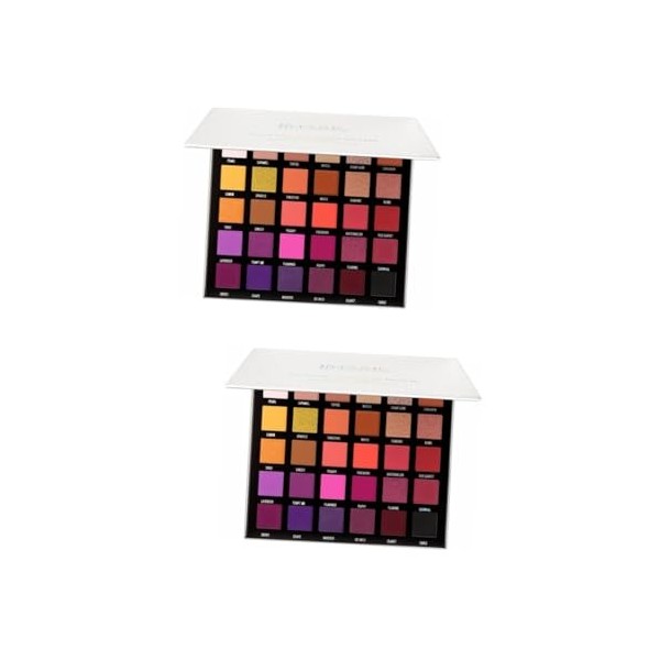 FRCOLOR Lot de 2 30 fards à paupières accessoires de maquillage palette cosmétique mat plateau