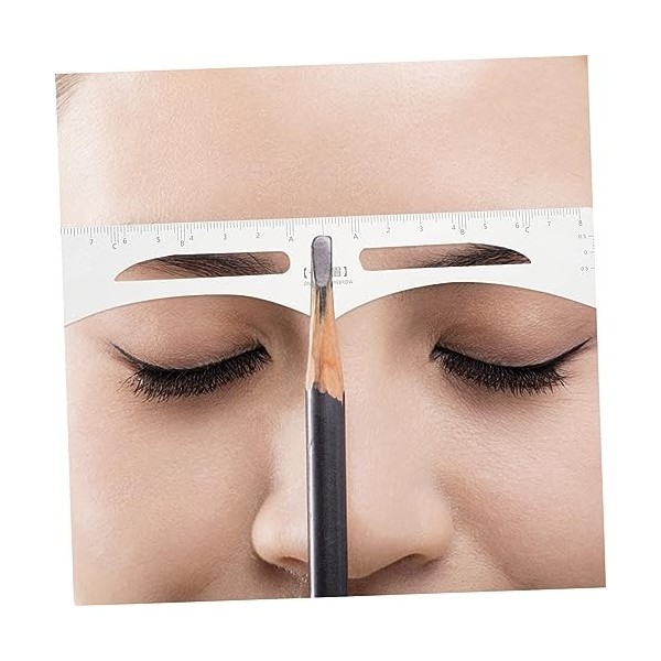 Housoutil 7 Rouleaux Règle De Des Sourcils Lame Rasoir Moule Etiquette Autocollante Autocollant De Sourcil Accessoire De Maqu