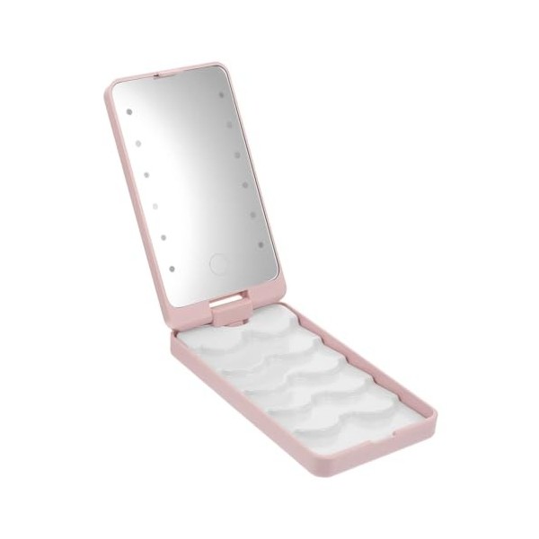 minkissy 2 Pièces Boîte De Rangement De Cils Étui À Cils LED Porte-Étui À Cils Organisateur Et Rangement De Cils Valise À Cil