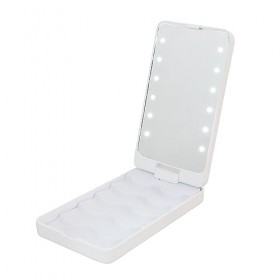 POPETPOP 2 Pièces Boîte De Rangement Pour Les Cils Étui Pour Faux Cils Étui De Rangement Pour Cils Étui à Cils Miroir Led Por