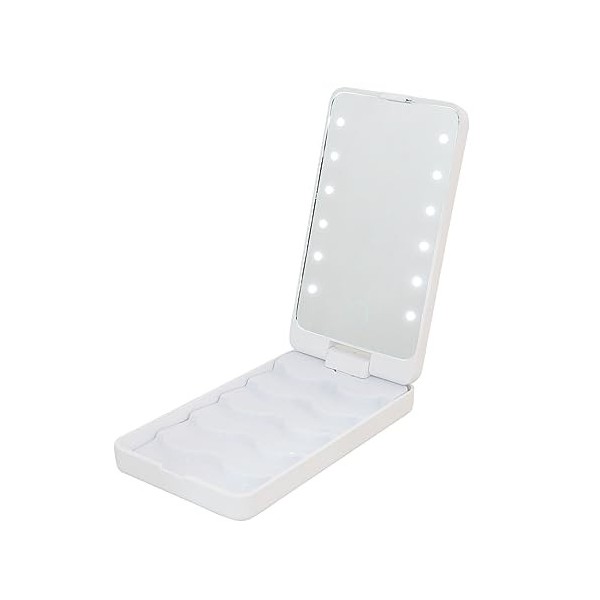 POPETPOP 2 Pièces Boîte De Rangement Pour Les Cils Étui Pour Faux Cils Étui De Rangement Pour Cils Étui à Cils Miroir Led Por