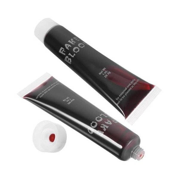 FOMIYES 8 Pièces 2 Faux Sang Dhalloween Théâtre Faux Sang Faux Sang Dhorreur Sang De Visage De Zombie Livre De Coloriage D