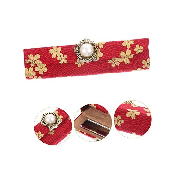 FRCOLOR 5 Pièces Boîte De Rangement De Rouge à Lèvres Rouge à Lèvres pour Femme Étuis à Rouge à Lèvres en Cuir Petite Trousse