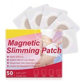 Patch Minceur, 50pcs Magnétique Patchs de Perte de Poids Autocollant Patch Minceur Ventre Patch Mince Perte de Poids Brûler G