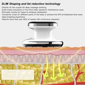 Masseur Minceur RF pour le Corps, Machine à Brûler les Graisses avec Lumière LED 4 Couleurs, Masseur de Perte de Poids pour l