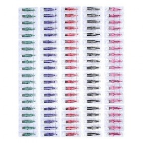 Cartouches à Bille de Tatouage, Stylo à Bille de Tatouage Polyvalent 5 Couleurs à Emballage Indépendant pour Tatoueur Débutan