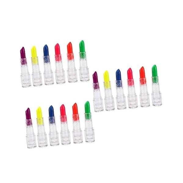 minkissy 18 Pcs Rouge à Lèvres Fluo Stuffer De Bas De Noël Maquillage Vert Maquillage Qui Brille Dans Le Noir Tatouages ​​qui