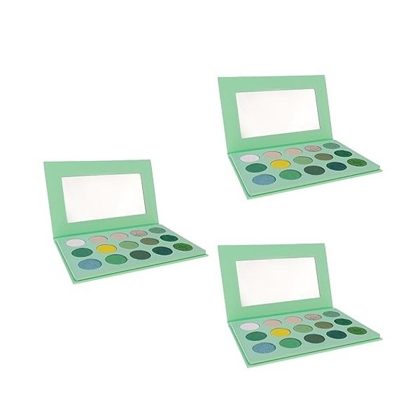 Beaupretty 3 Pièces 15 Ombre à Paupières Mate Maquillage Fard à Paupières Fard à Paupières Vert Palette De Fards à Paupières 