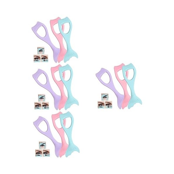 FRCOLOR 9 Pièces Artefact Auxiliaire Eye-liner Outil De Copain De Cils Aide Guide Des Cils Bouclier De Cils Protège-cils Masc