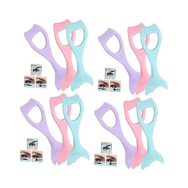 FRCOLOR 9 Pièces Artefact Auxiliaire Eye-liner Outil Séparateur De Cils Bouclier De Mascara Outil Daide Aux Cils Protège-cil