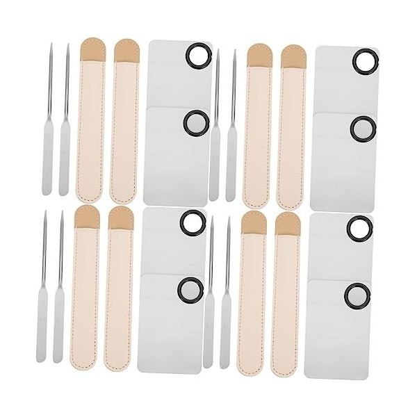 minkissy 10 Ensembles Ensemble De Palettes Spatule Fond De Teint Palette De Peinture pour La Peinture dart Dongle Fournitur