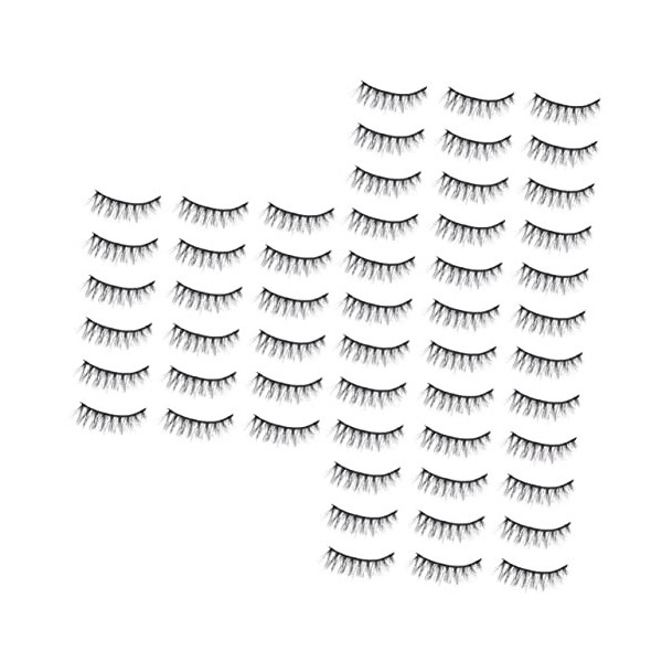 Beavorty 100 Paires Cils Noir Artificiel Pestañas Postizas Fournitures De Maquillage 3d Imitation Vison Naturel Produits De B