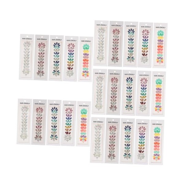 FRCOLOR Autocollants En Strass Pour Le Visage 15 Feuilles Gemmes Pour Les Yeux Rave Bijoux Pour Le Visage Accessoires De Fest
