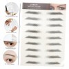 Beaupretty 48 Pcs Sourcils Autocollants Maquillage Autocollants Maquillage Autocollants Sourcils Cheveux-Sourcil Autocollants