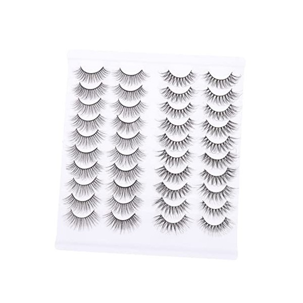 FRCOLOR 60 Paires Faux Cils Artificiels Cils De Beauté Faux Cils Faits à La Main Maquillage Faux Cils Faux Cils Maquillage Na