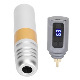 Kit de Machine à Stylo de Tatouage Numérique, 1500mAh, Kit DalimentationFil pour Tatouage, Ensemble Dalimentation Bleu pour