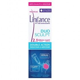 Linéance Amincissant Duo Sculpt 2en1, Sérum Minceur + Gant Double Face Gommage/Massage, 100 ml