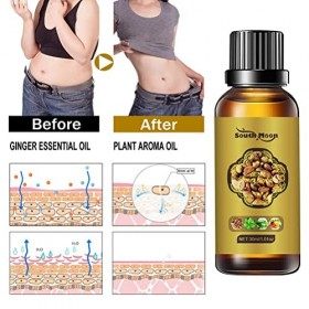 Enkomy Drainage du Ventre Huile De Gingembre à Minceur, Caféine Minceur Thé, Huile De Gingembre à Ventre Minceur, Huile De Co