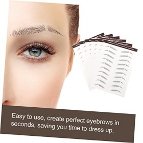 Amosfun 36 Pcs Sourcils Autocollants 6D Sourcils Transferts Autocollant De Sourcils Transfert Instantané Sourcils Maquillage 