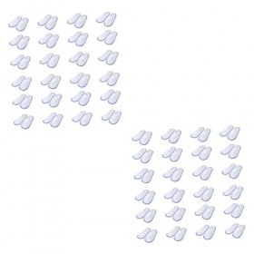 FOMIYES 48 Paires Flip Jetable Pantoufles Jetables De Voyage Blanches Pantoufles De Salon Pantoufles De Spa Pantoufles De Voy