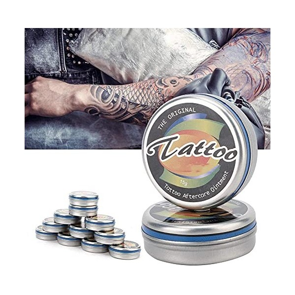 24pcs Gel de réparation de Cicatrice de Tatouage, Crème Beurre Après Tatouage Onguent crème de récupération de Tatouage crème