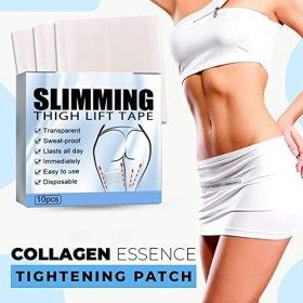 Plesuxfy Bande de Cuisse,Patchs de Levage instantanés | 10 pièces en Forme de Jambes Amincissant et Sculptant et resserrant L