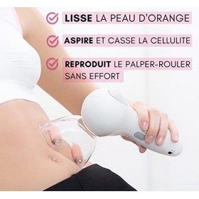 CELLUSTOP Masseur Anti Cellulite Electrique Infrarouge Aspiration sous Vide Appareil de Massage USB - Blanc