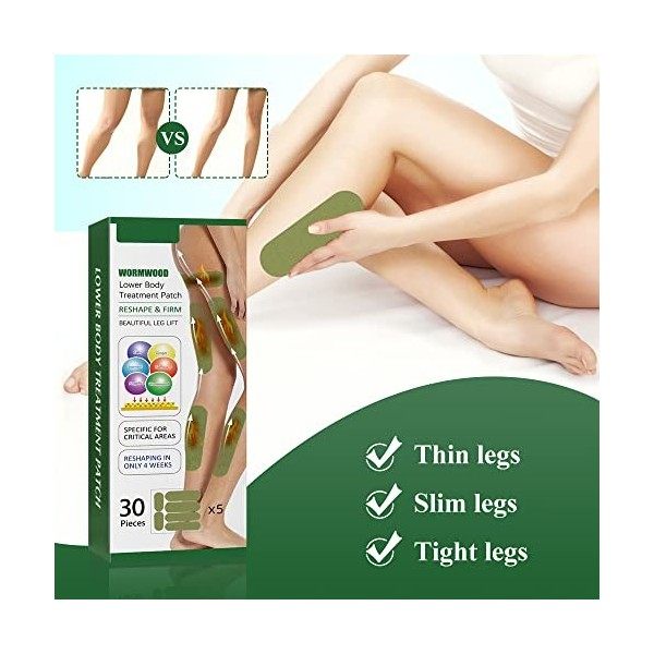 HerbalLegs Slimming Patches, patch raffermissant et réduisant la cellulite pour les cuisses, Herbal Leg Lifting Sticker, band