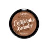 NYX Professional Makeup California Beamin Bronzer Visage et Corps, Poudre de Soleil Compacte, Grand Format, Formule Vegan, F