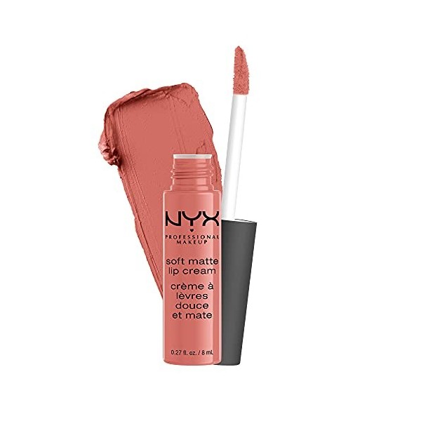 NYX Professional Makeup Rouge à Lèvres Soft Matte Lip Cream, Fini Mat Crémeux, Couleur Ultra-Pigmentée, Tenue Longue Durée, T