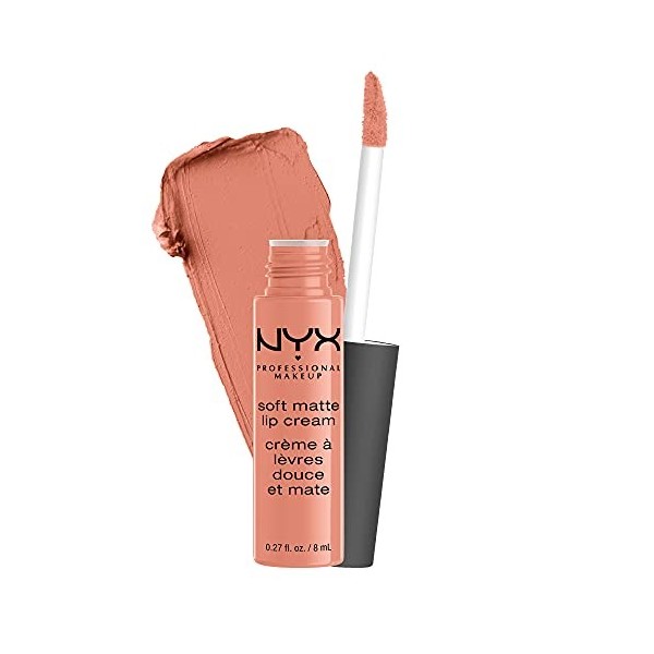 NYX Professional Makeup Rouge à Lèvres Soft Matte Lip Cream, Fini Mat Crémeux, Couleur Ultra-Pigmentée, Tenue Longue Durée, T