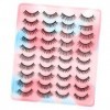 Angoily 100 Paires Cils Fournitures De Maquillage Tridimensionnel Produits De Beauté Imitation Vison