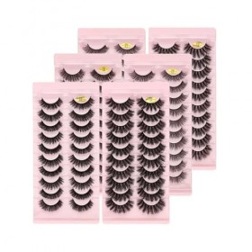 UAMOU Cils Volume moelleux Dense friser russe faux cils Extension yeux de vison cils de bande russe faits à la main Cheerfull