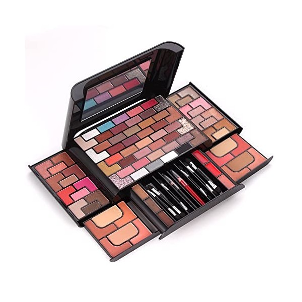 Ensemble De Maquillage, Palette De Maquillage Avec Fard à Paupières, Poudre De Fard à Joues, Rouge à Lèvres Pour Femmes 7002-