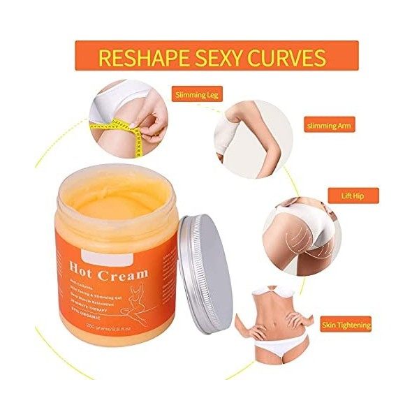 Crème de massage pour le corps 250g, gel minceur pour maigrir, huile minceur, essence anti-graisse, jambe, cuisse, taille, cr