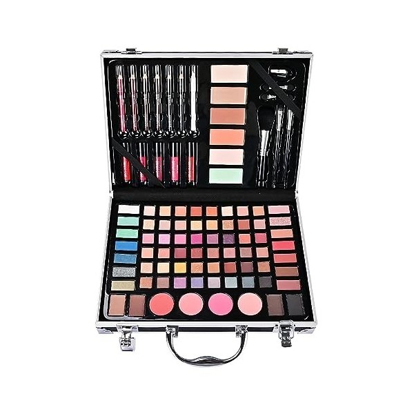 maquillage tout en 1 | Kits maquillage pour femmes Ensemble complet - Trousse cosmétique portable 81 couleurs avec palettes p