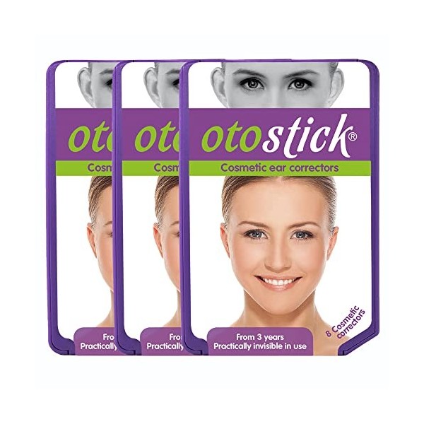 Otostick - Lot de 3 correcteurs auriculaires cosmétiques discrets en saillie – Produits correcteurs pour épingler les oreille
