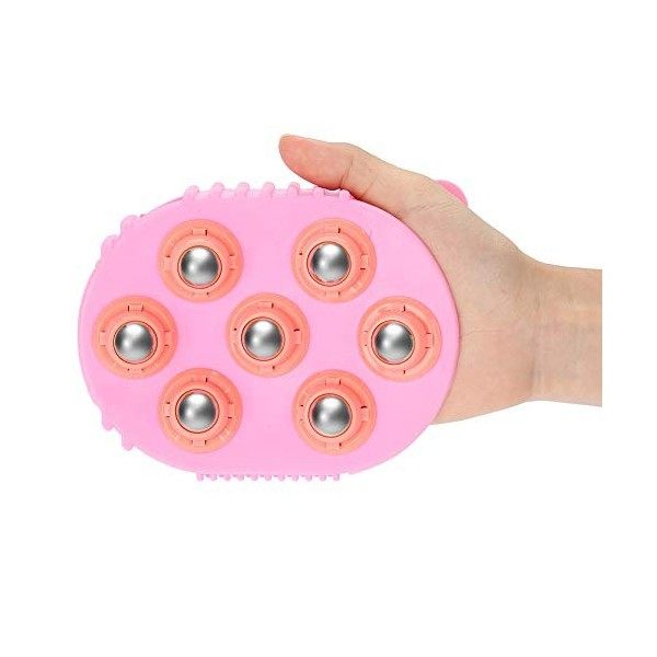 Cellulite Massager, Remover Brush Mitt Acier inoxydable 360 ​​° Soulagement de la douleur musculaire Gant de massage relaxant