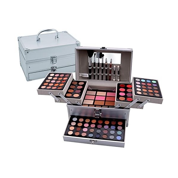 Kit de maquillage Complet, Polyvalent Ensemble-cadeau de Cosmétique avec Fard à Paupières Palette Correcteur Fard à Joues Rou