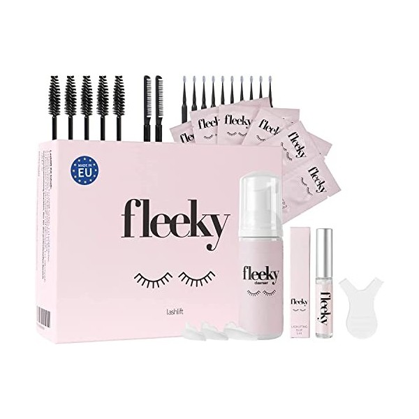 fleeky Kit de rehaussement des cils - Lash Lift Kit végétalien et sans expérimentation animale pour cils on fleek, courbure n