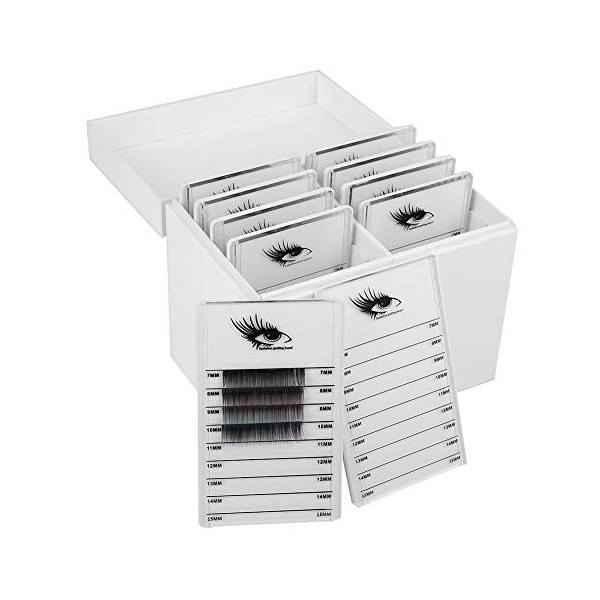 Boîte de rangement de faux cils, 10 couches yeux cils extensions titulaire cas maquillage organisateur cils extension outil